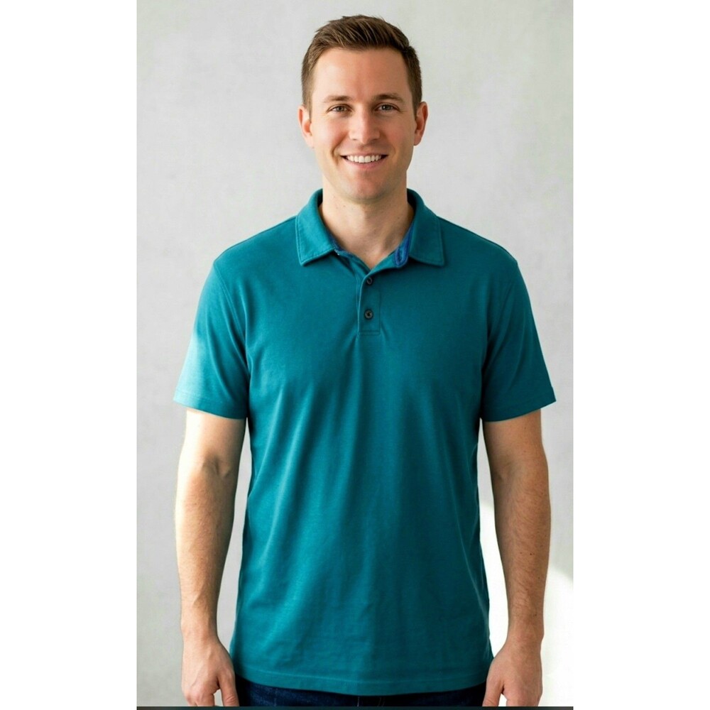 Apt 9 Mens Teal Green Polo Shirt XXL Short Sleeve Classic Casual Fit Preppy Tee